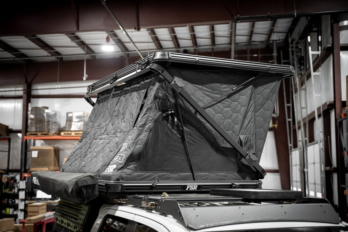 Evolution XL rooftop tent — Closed back