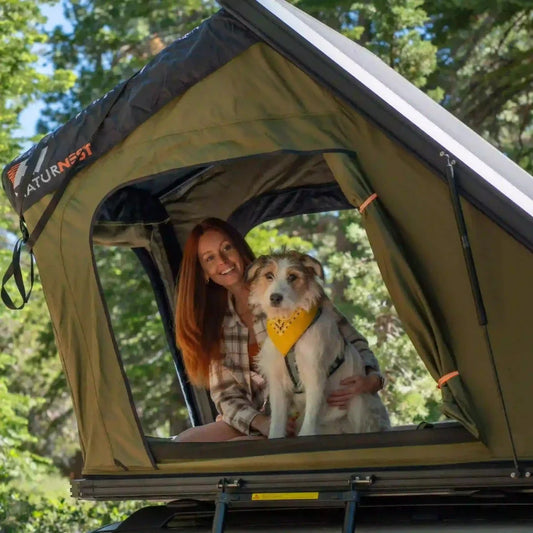 Polaris 2 rooftop tent open view