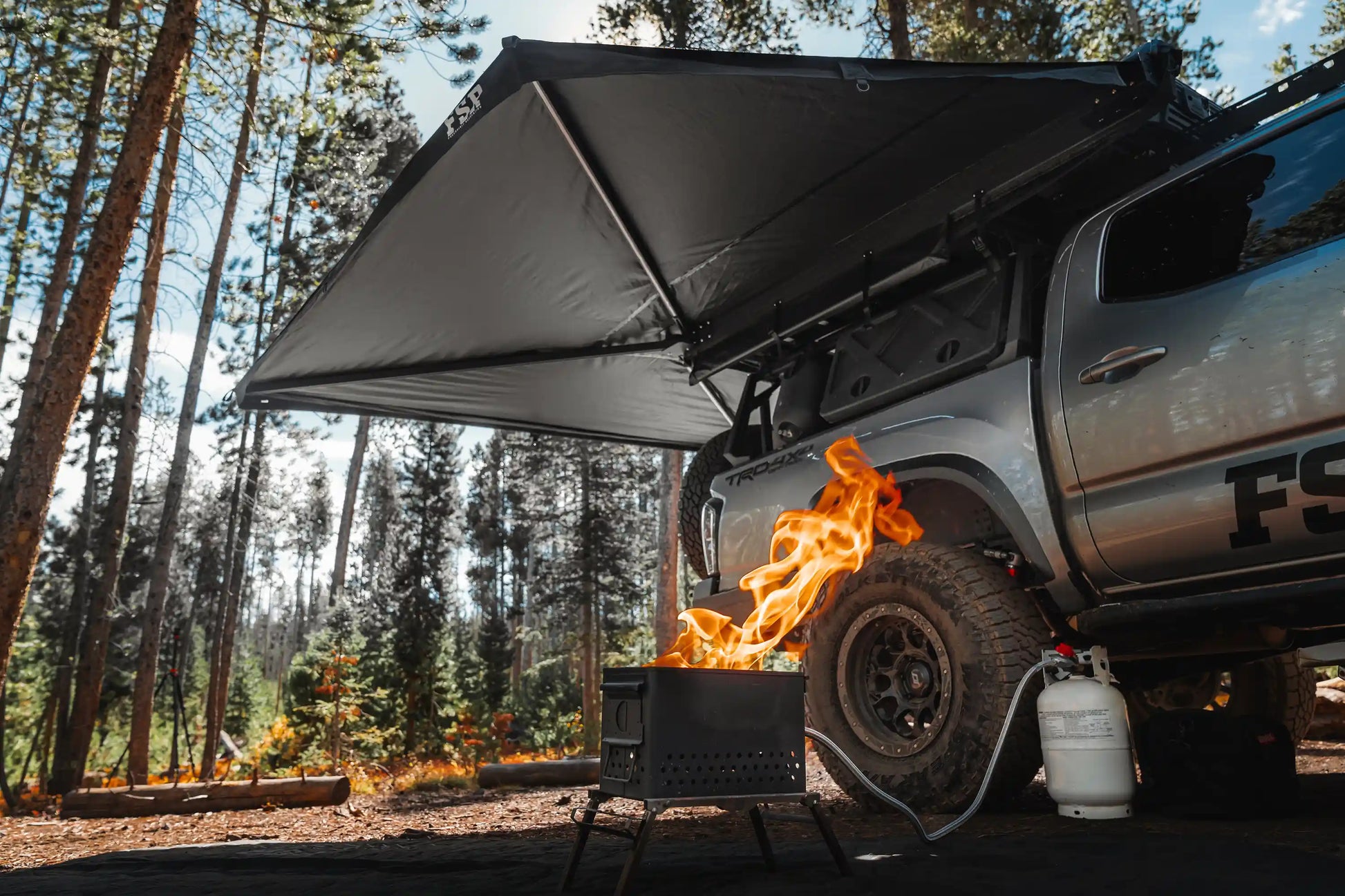 270 Awning V2 in use while camping