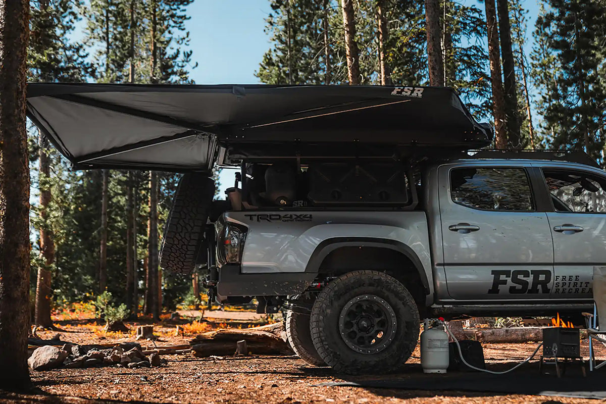270-degree awning setup