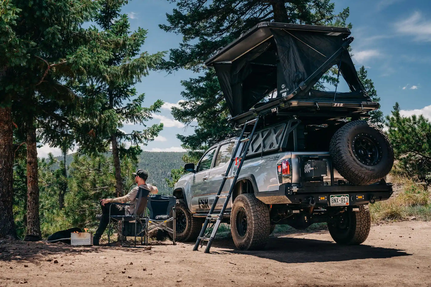 Evolution XL rooftop tent — Truck camping setup