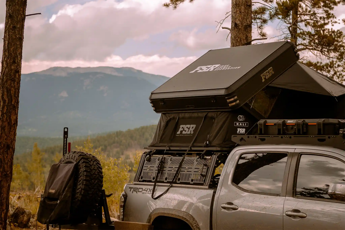 Kali rooftop tent — On truck bed rack