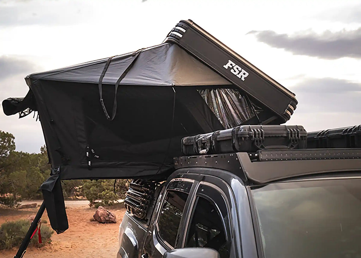 Kali rooftop tent — Installed side profile