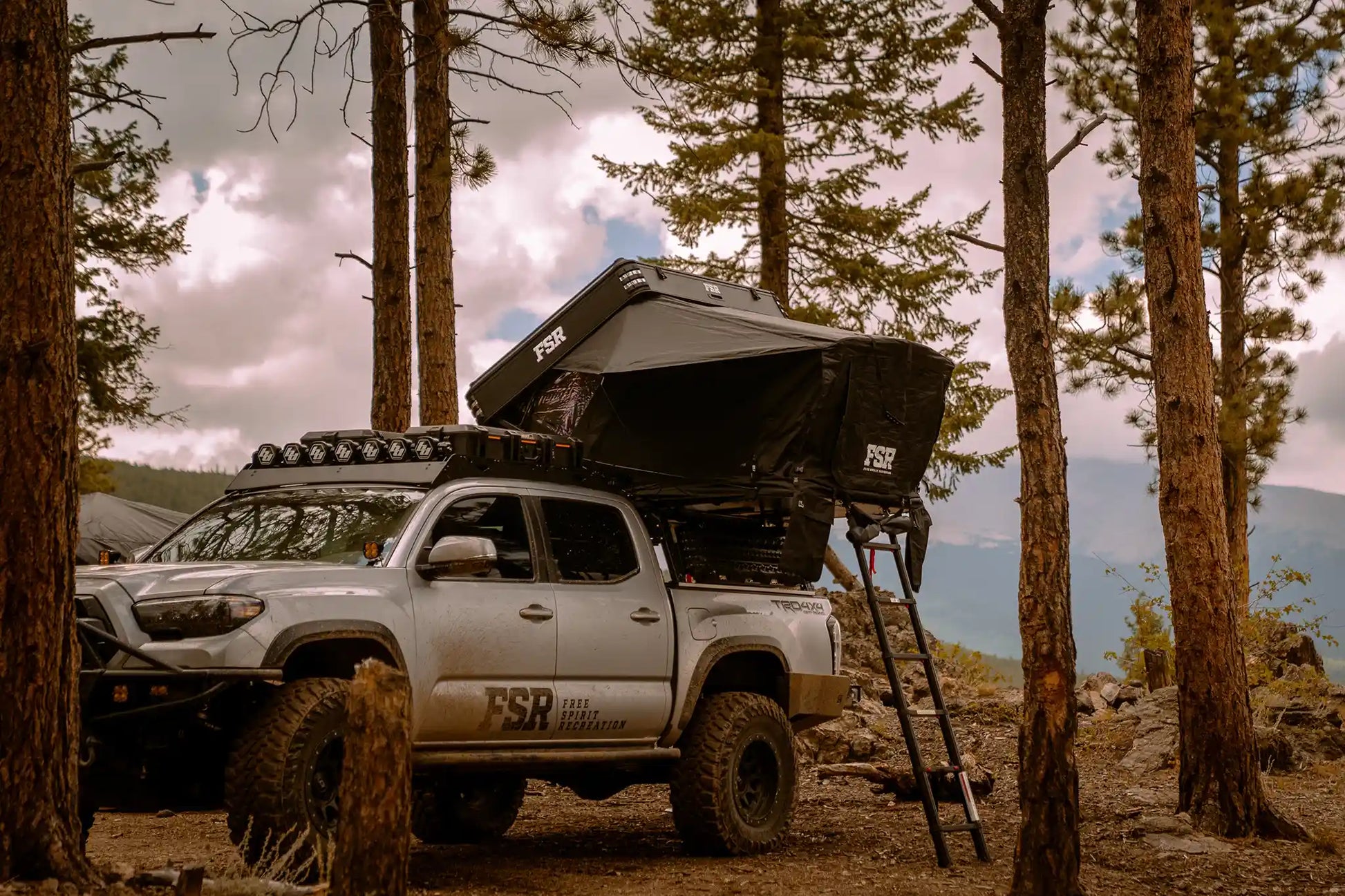 Kali rooftop tent — Tacoma bed rack install