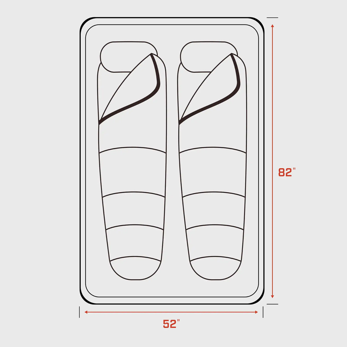 Kali rooftop tent — Interior dimensions