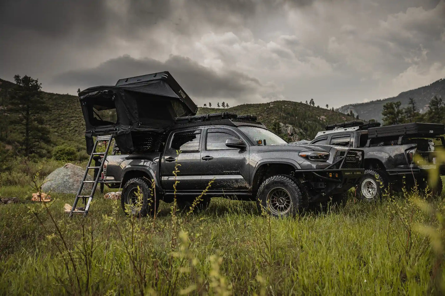 Kali rooftop tent — Tacoma mountain landscape