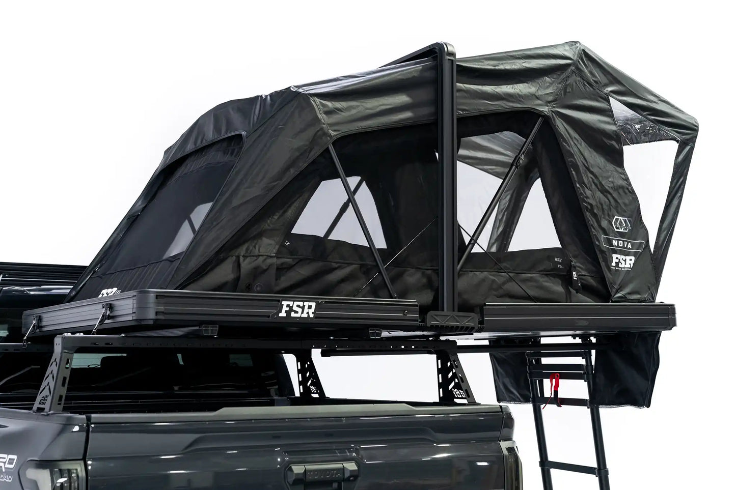 Nova Standard rooftop tent — Doors open