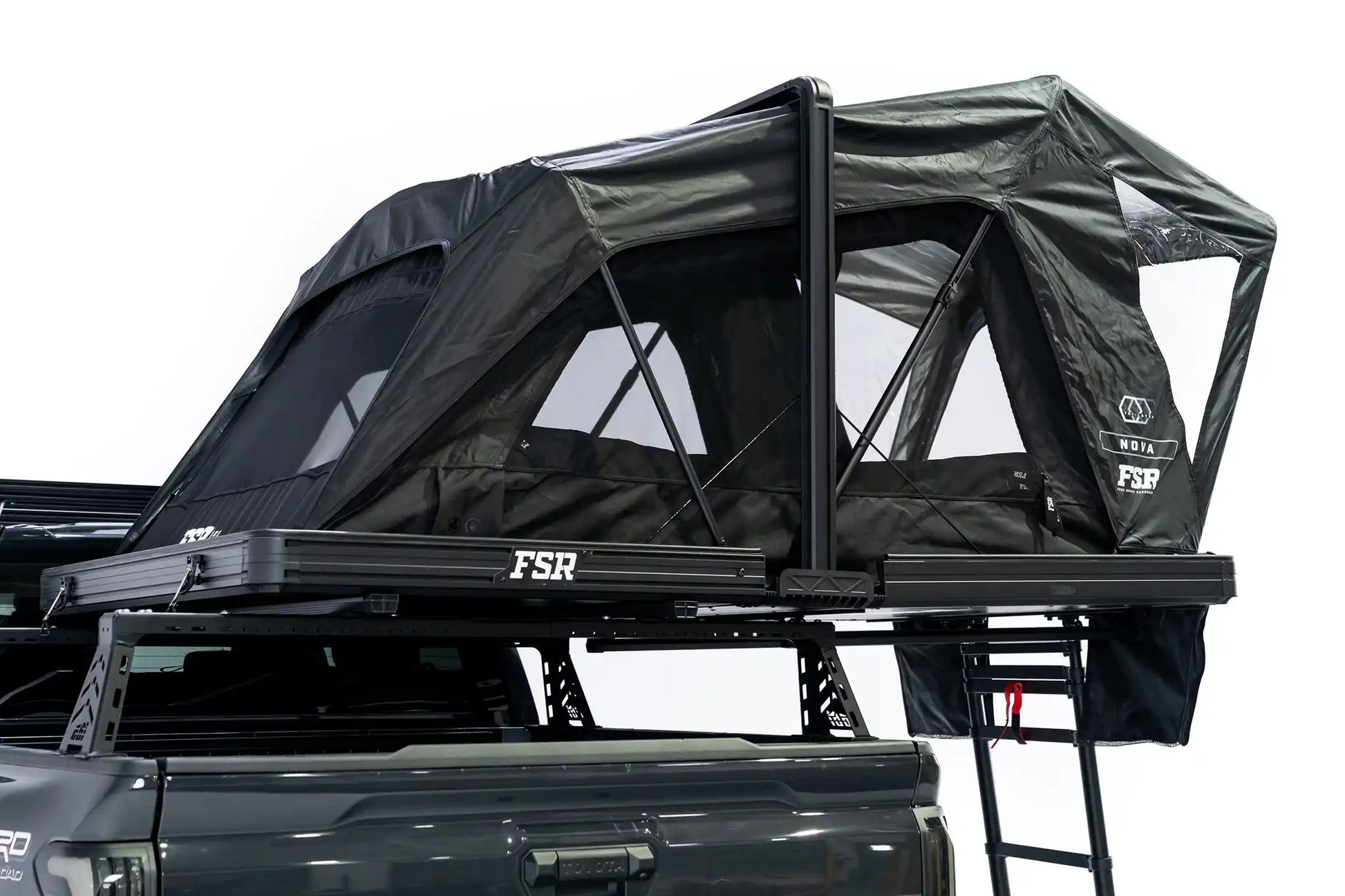Nova Standard rooftop tent — Doors open