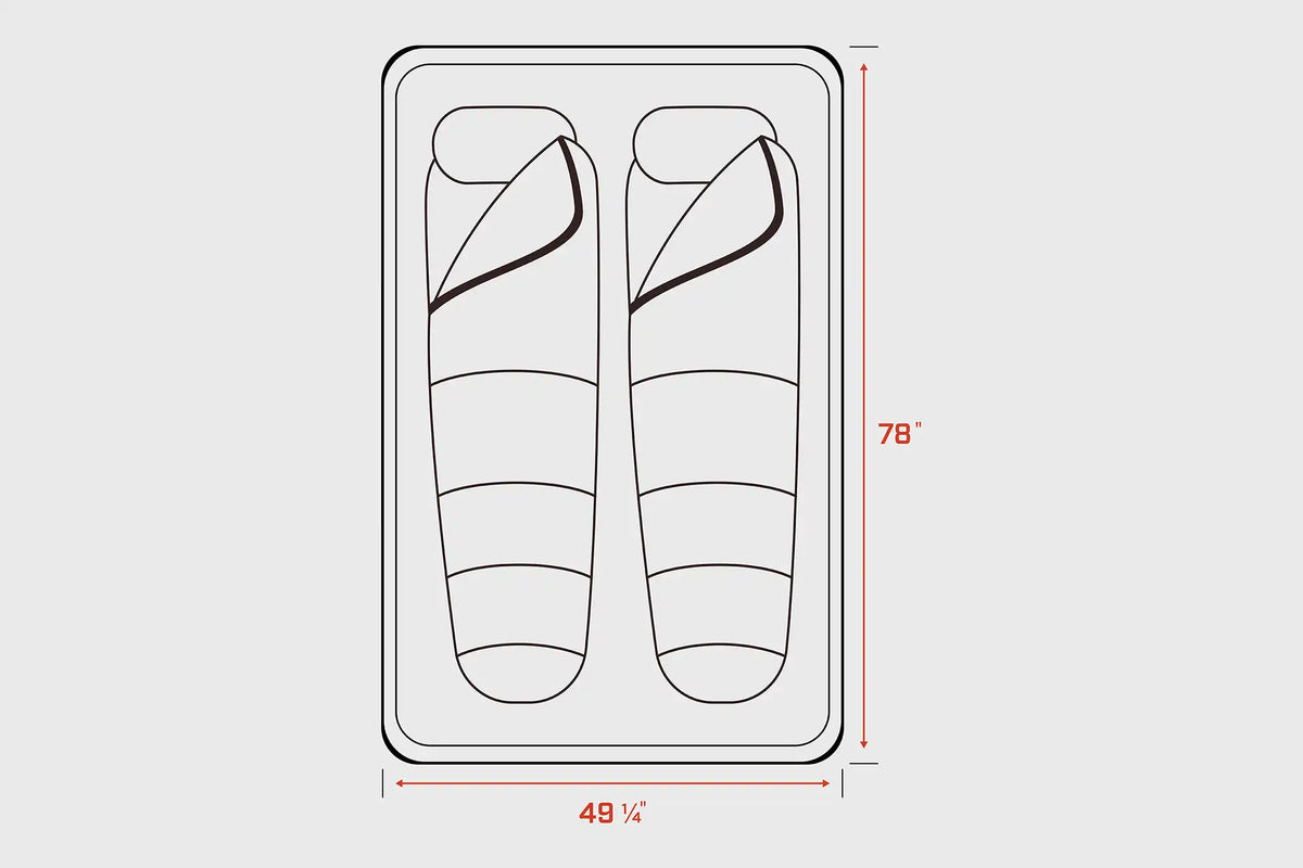 Nova Standard rooftop tent — Interior dimensions