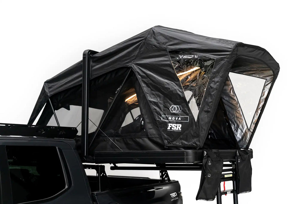 Nova Standard rooftop tent — With lights on