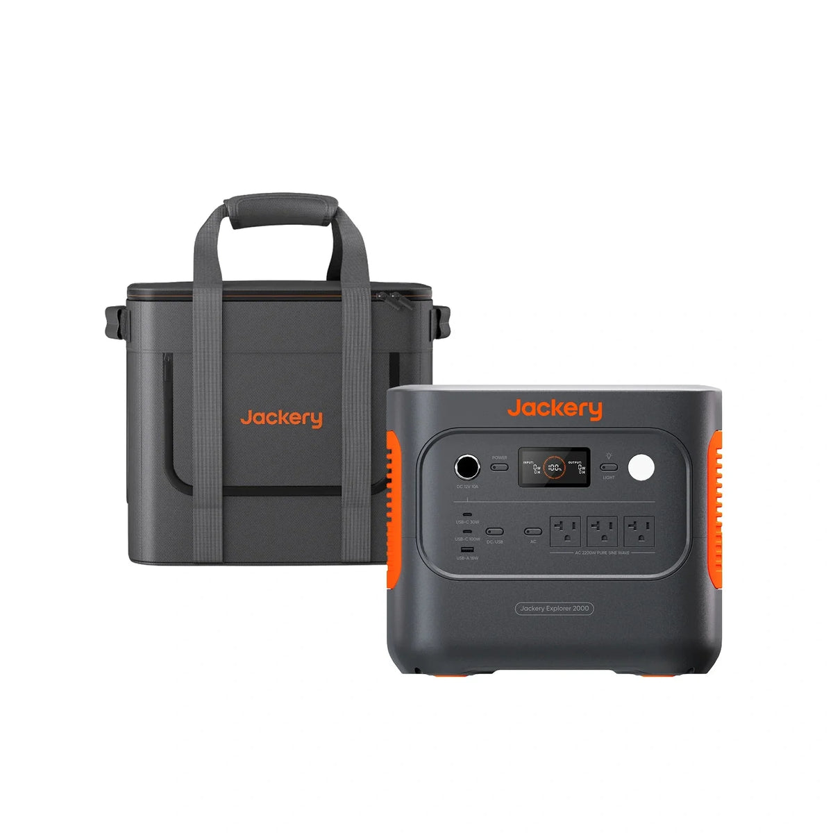 Jackery Explorer 2000 v2 ports and display