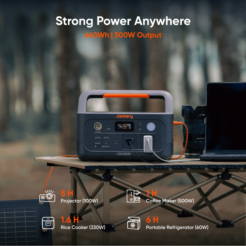 Jackery Explorer 600 v2 ports and display