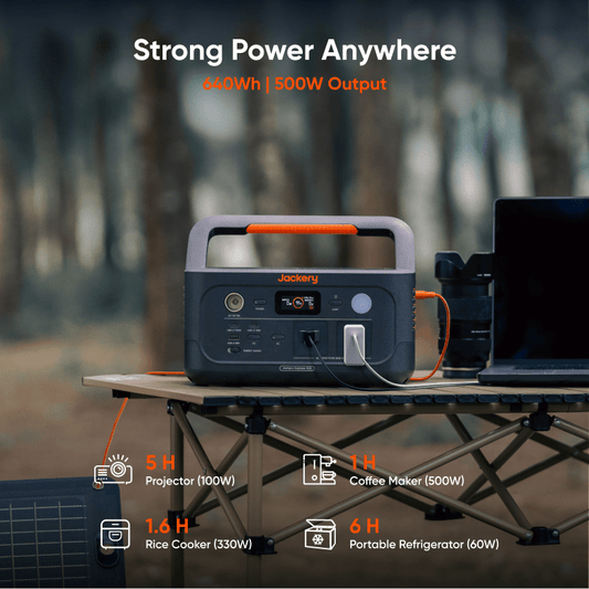 Jackery Explorer 600 v2 ports and display