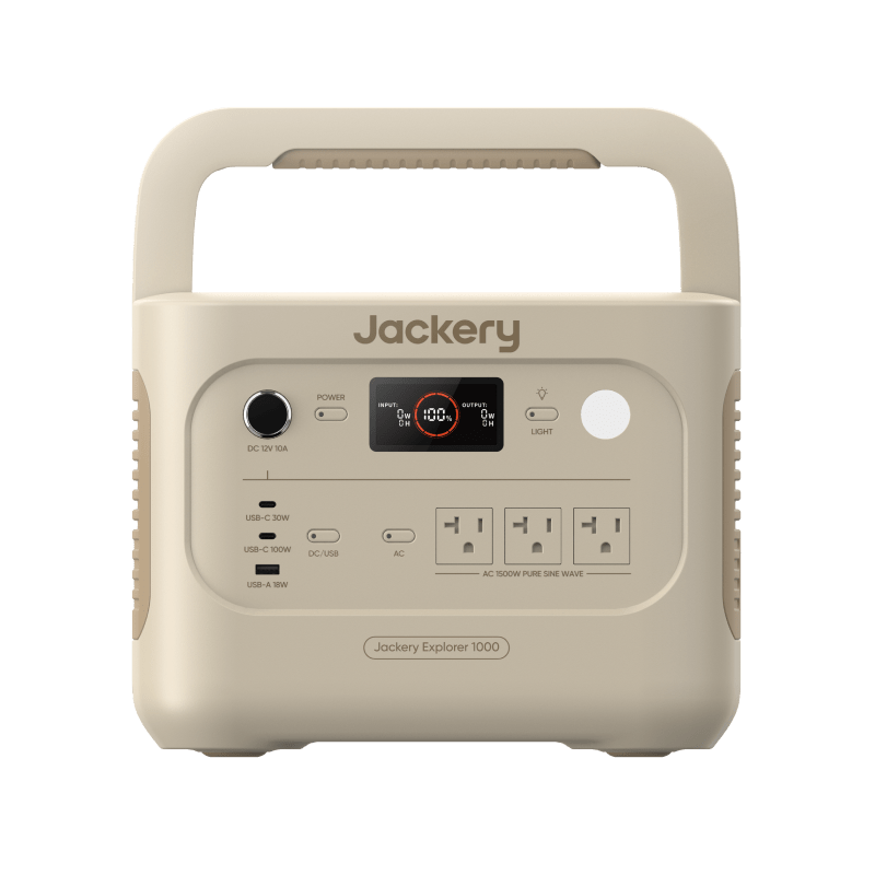 Jackery 1000 v2 solar generator charging from the sun