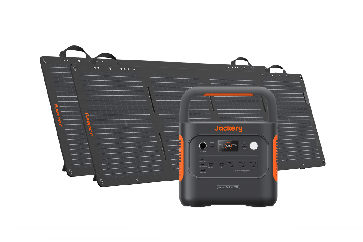 Jackery 2000 v2 solar generator basecamp setup