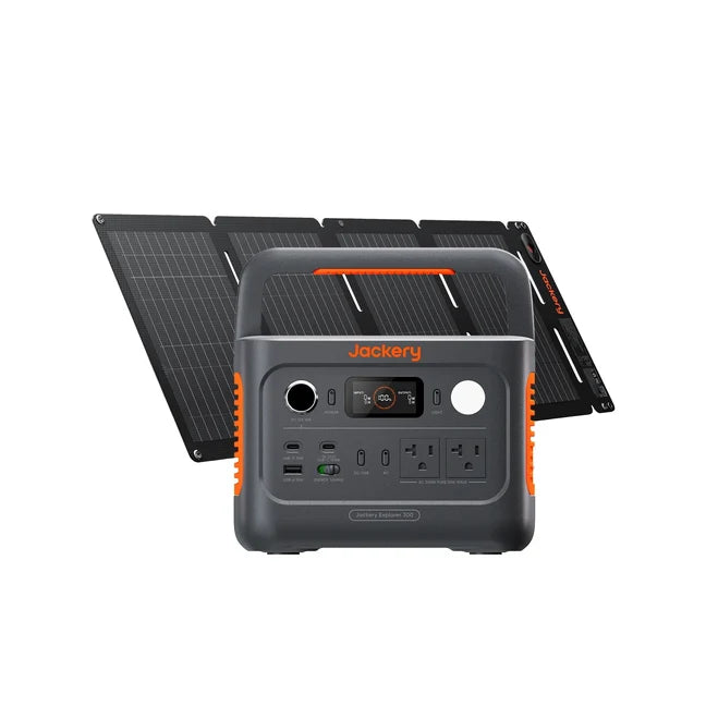 Jackery Explorer 300 v2 Portable Power Station (E300 v2+AC Charging Cable)