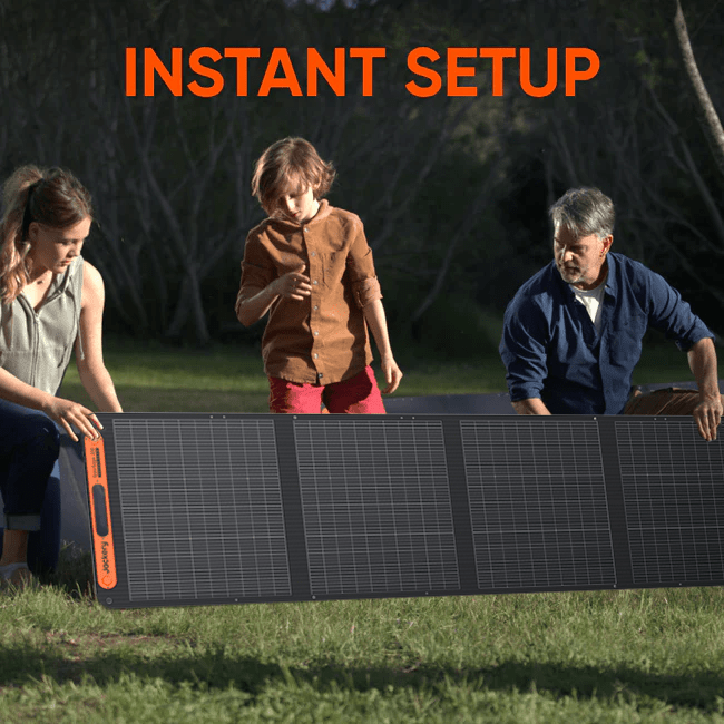 Jackery SolarSaga 200W solar panel unfolded