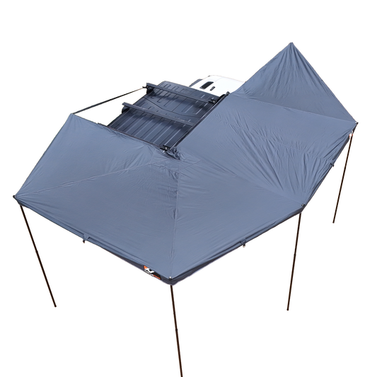 Naturnest 270 Car Awning Plus mounted on vehicle roof rack