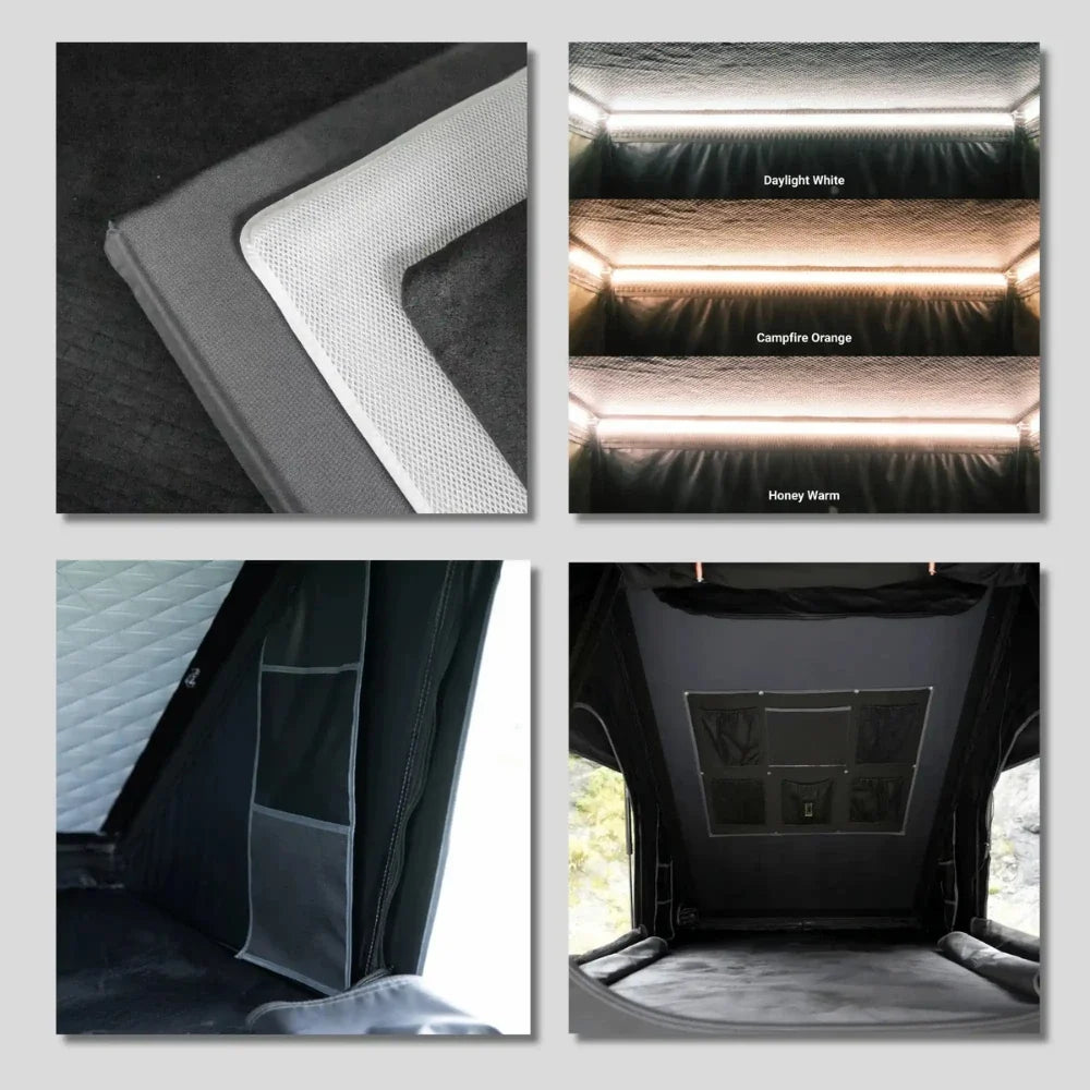 Polaris Plus rooftop tent integrated LED lighting