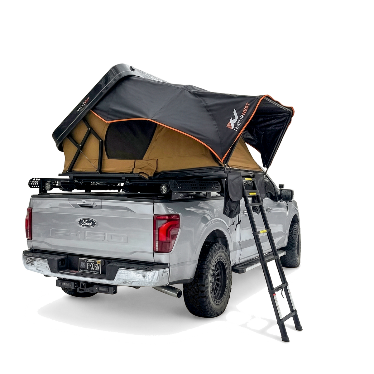 Sirius 2 ABS clamshell rooftop tent mounted on vehicle roof